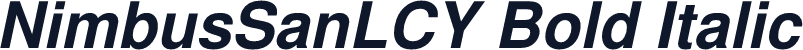 NimbusSanLCY Bold Italic