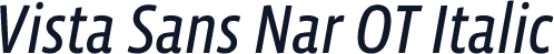 Vista Sans Nar OT Italic