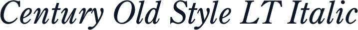Century Old Style LT Italic