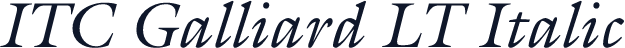 ITC Galliard LT Italic