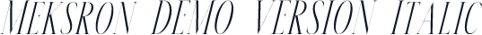 Meksron DEMO VERSION Italic