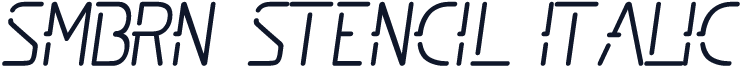 SMBRN Stencil Italic