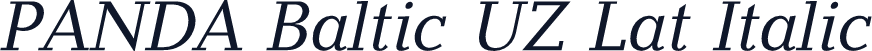 PANDA Baltic UZ Lat Italic