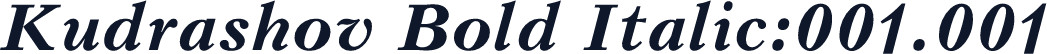Kudrashov Bold Italic:001.001