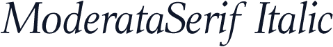 ModerataSerif Italic
