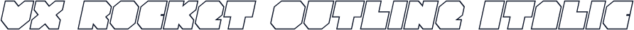 VX Rocket Outline Italic