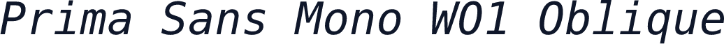 Prima Sans Mono W01 Oblique