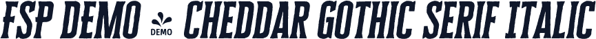 FSP DEMO - Cheddar Gothic Serif Italic