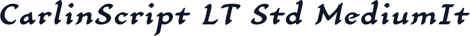 CarlinScript LT Std MediumIt