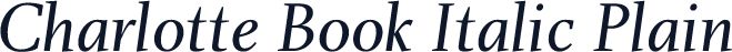 Charlotte Book Italic Plain