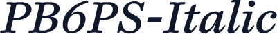 PB6PS-Italic