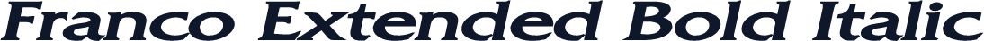 Franco Extended Bold Italic