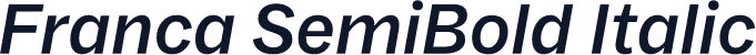 Franca SemiBold Italic