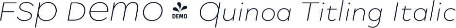 FSP DEMO - Quinoa Titling Italic