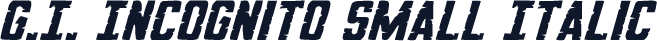 G.I. Incognito Small Italic