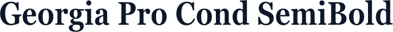 Georgia Pro Cond SemiBold