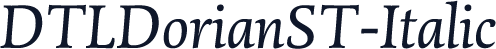 DTLDorianST-Italic