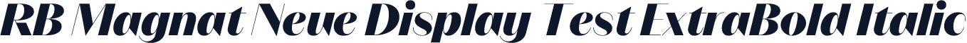 RB Magnat Neue Display Test ExtraBold Italic