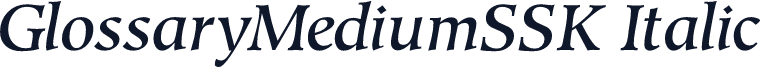 GlossaryMediumSSK Italic