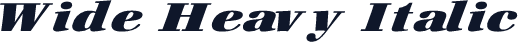 Wide Heavy Italic