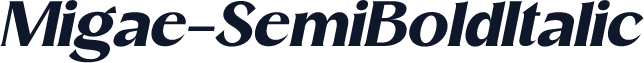 Migae-SemiBoldItalic