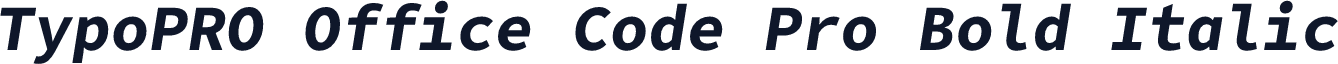 TypoPRO Office Code Pro Bold Italic