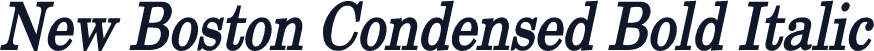 New Boston Condensed Bold Italic