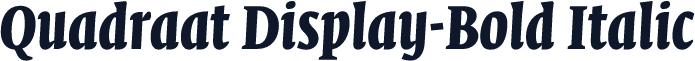 Quadraat Display-Bold Italic