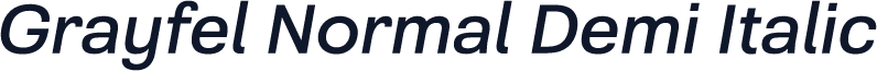 Grayfel Normal Demi Italic