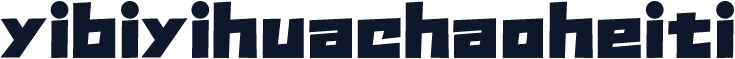 yibiyihuachaoheiti