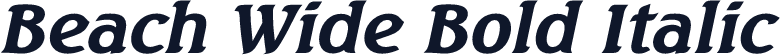 Beach Wide Bold Italic