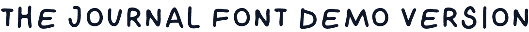 THE JOURNAL FONT DEMO VERSION