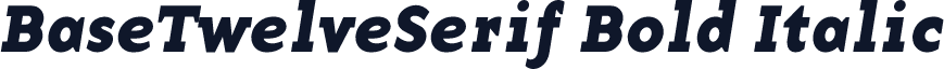 BaseTwelveSerif Bold Italic