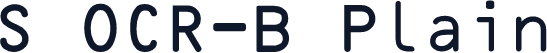 S OCR-B Plain