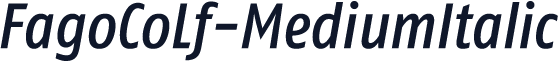 FagoCoLf-MediumItalic