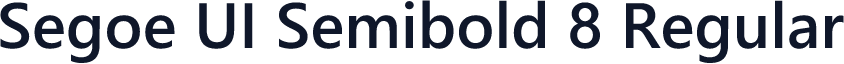 Segoe UI Semibold 8 Regular