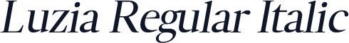Luzia Regular Italic