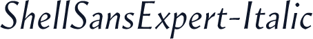 ShellSansExpert-Italic