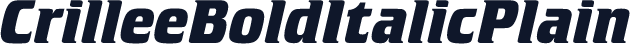 CrilleeBoldItalicPlain