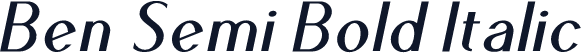 Ben Semi Bold Italic