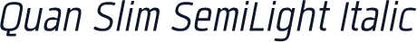 Quan Slim SemiLight Italic