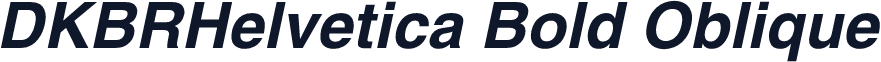 DKBRHelvetica Bold Oblique