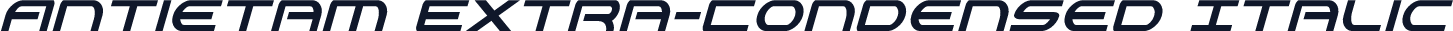 Antietam Extra-Condensed Italic