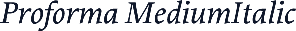 Proforma MediumItalic