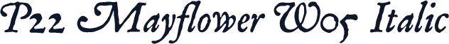 P22 Mayflower W05 Italic