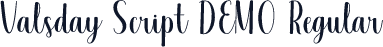 Valsday Script DEMO Regular