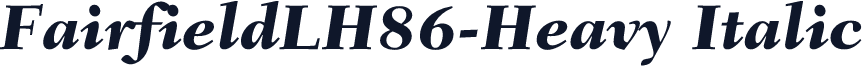 FairfieldLH86-Heavy Italic
