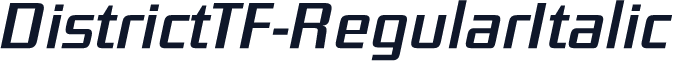 DistrictTF-RegularItalic