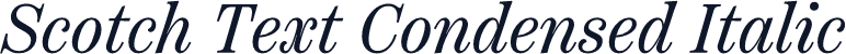 Scotch Text Condensed Italic