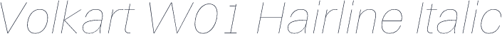 Volkart W01 Hairline Italic